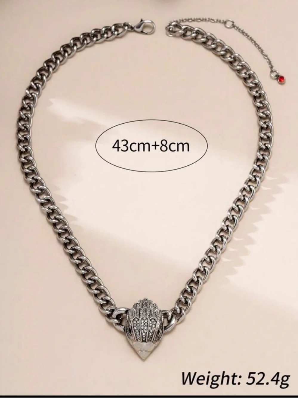 Silver Sculptural Chain Necklace Gothic Luxe Statement Jewelry